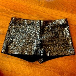 Sequin shorts. Stunning black/copper shorts from Express. Size 4.
